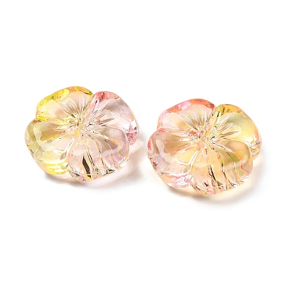 225Pcs Two Tone Transparent Acrylic Beads MACR-K359-26B-1