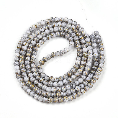 Baking Paint Glass Beads Strands DGLA-N003-4mm-B01-1