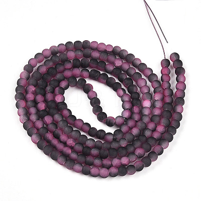 Crackle Glass Beads Strands GLAA-N009-4mm-09-1
