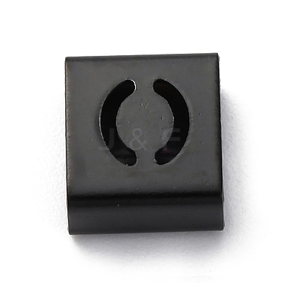 Ion Plating(IP) 304 Stainless Steel Square Slide Charms STAS-L132-26O-B-1