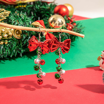 Christmas Theme Alloy Resin Dangle Earrings FS-WG67CC3-02-1