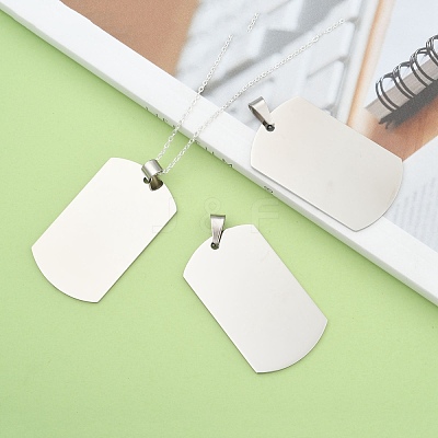Tarnish Resistant 201 Stainless Steel Stamping Blank Tag Pendants STAS-O044-P122-1