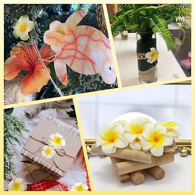 30Pcs 3 Styles Foam Artificial Frangipani Flower Aligator Hair Clips PHAR-SP0001-23B-1