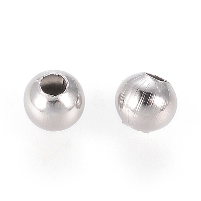 Tarnish Resistant 304 Stainless Steel Hollow Round Seamed Beads STAS-R032-5mm-1