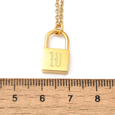 304 Stainless Steel Rolo Chain Pendant Necklaces NJEW-S444-01G-23-1
