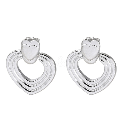 Rack Plating Brass Dangle Stud Earrings EJEW-M230-01P-1