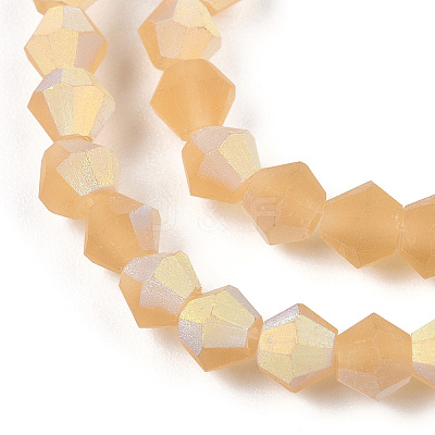 Imitate Austrian Crystal Bicone Frosted Glass Beads Strands EGLA-A039-T3mm-MB18-1