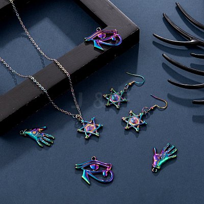 12Pcs 3 Style Plated Alloy Pendants FIND-LS0001-44MC-1