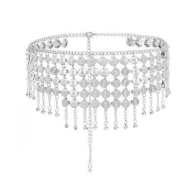 Iron Multi-Layered Coin Tassel Waist Belly Chains for Women FS-WG4A907-02-1