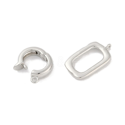 Rack Plating Brass Fold Over Clasps KK-A224-27C-P-1