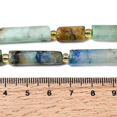 Natural Chrysocolla and Lapis Lazuli Beads Strands G-D353-A04-1