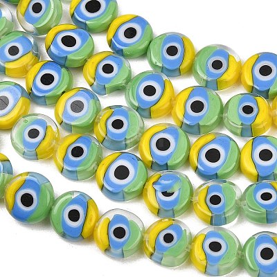 Handmade Evil Eye Lampwork Beads LAMP-C028-01A-02-1