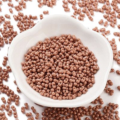 Baking Paint Glass Seed Beads SEED-A033-04B-1