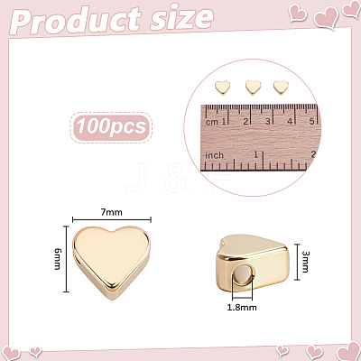 100Pcs Brass Beads KK-PH0015-08-1