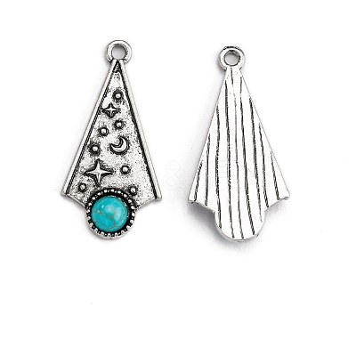 Synthetic Turquoise Pendants PW-WG18236-17-1