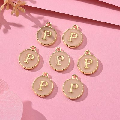 Golden Plated Alloy Enamel Charms X-ENAM-S118-06P-1