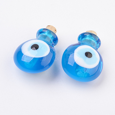 Handmade Lampwork Perfume Bottle Pendants X1-LAMP-P044-H03-1