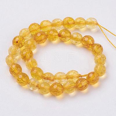 Natural Quartz Crystal Beads Strands G-G099-F8mm-19-1
