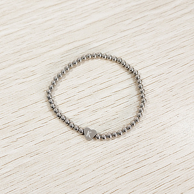 304 Stainless Steel Beads Stretch Bracelets for Women FS-WGC4F34-11-1