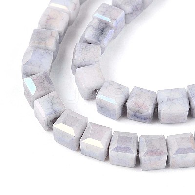 Anti-Tarnish Electroplate Glass Beads Strands X-GLAA-T025-4mm-10A-1