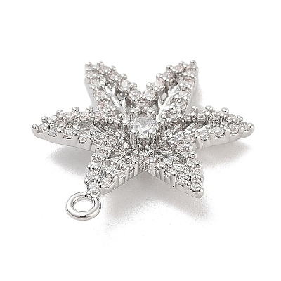 Brass Pave Clear Cubic Zirconia Pendants LS-KK-Z061-09P-02-1