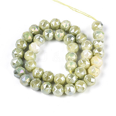 Anti-Tarnish Electroplate Glass Beads Strands GLAA-N010-10mm-12-1