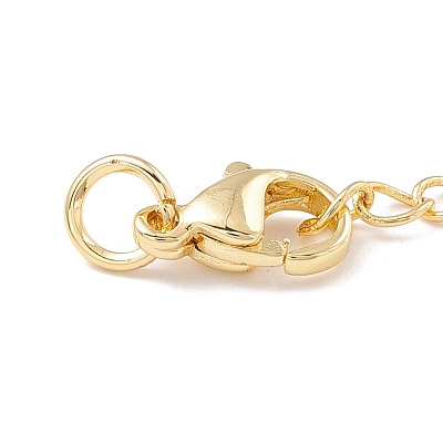 Brass Micro Pave Cubic Zirconia Chain Extender KK-C238-02G-1
