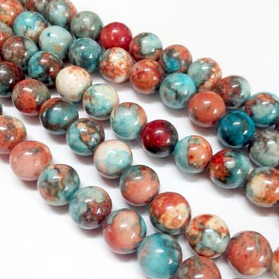 Synthetic Fossil Beads Strands G-L028-4mm-05-1