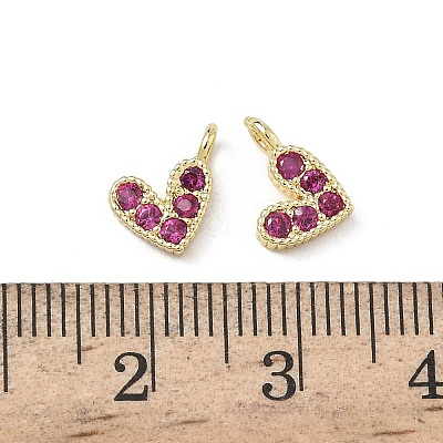 Brass Micro Pave Cubic Zirconia Charms RB-I078-66G-NR-1-1