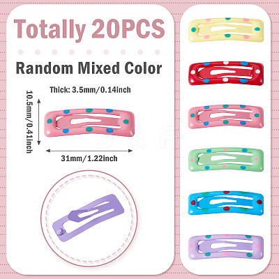 Iron Enamel Snap Hair Clips PHAR-TADJ0001-06B-1