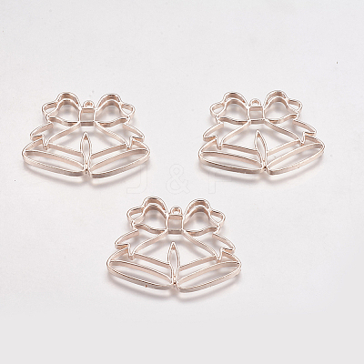 Alloy Open Back Bezel Pendants PALLOY-L203-03RG-1