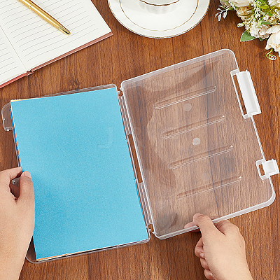 Transparent Plastic Packaging Boxes with Hinged Lid AJEW-WH20060-90B-1