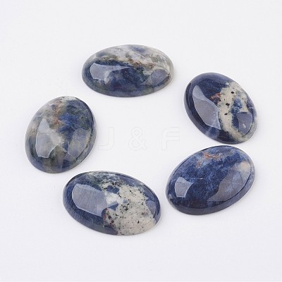 Natural Sodalite Flat Back Cabochons G-G741-18x25mm-06-1