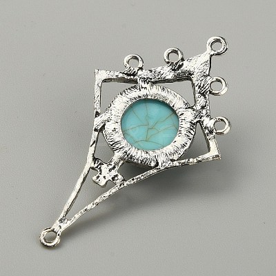 Synthetic Turquoise Chandelier Component Links FIND-TAC0011-49C-AS-1