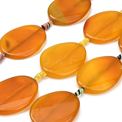 Natural Yellow Agate Beads Strands G-A321-H04-01-1