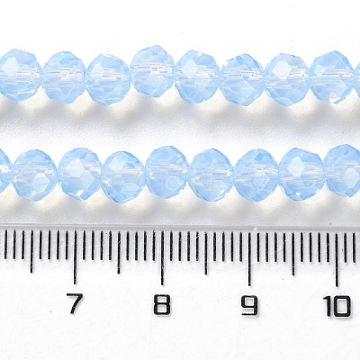Baking Paint Transparent Glass Beads Strands DGLA-A034-J6MM-D01-1