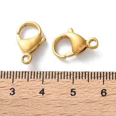 304 Stainless Steel Lobster Claw Clasps STAS-V007-01F-G-1