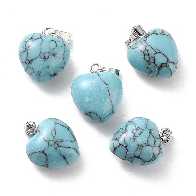 Synthetic Turquoise Pendants G-I311-A33-1