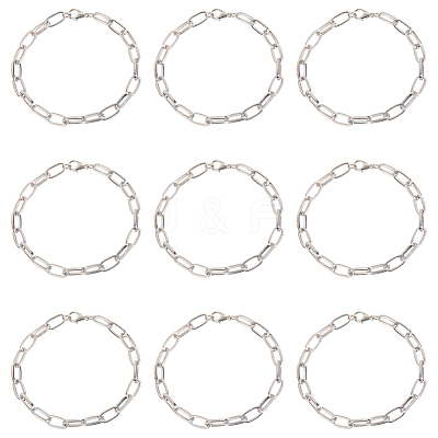 20Pcs Iron Cable Chain Bracelets for Women Men BJEW-SC0001-42-1