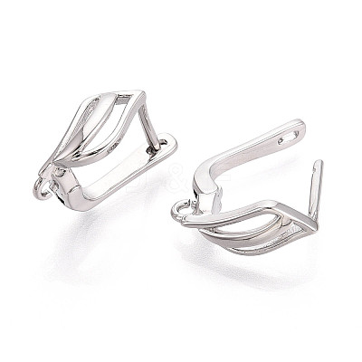 Brass Hoop Earring Findings KK-N267-28P-1