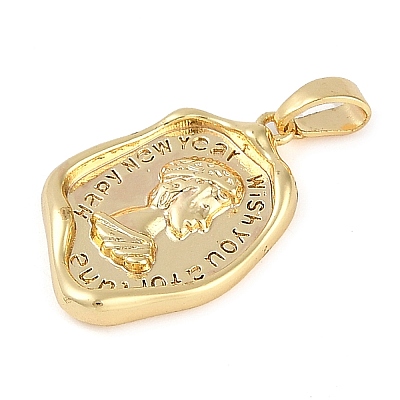 Rack Plating Brass Pendants KK-R165-05G-1