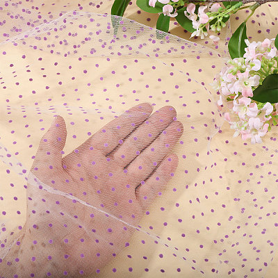 Polyester Polka Dot Fabric DIY-PH0038-36B-1