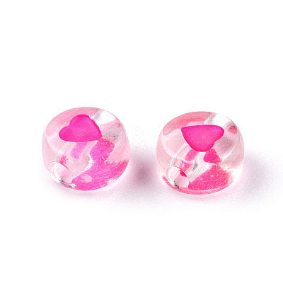 Transparent Acrylic Enamel Beads MACR-N008-60C-1