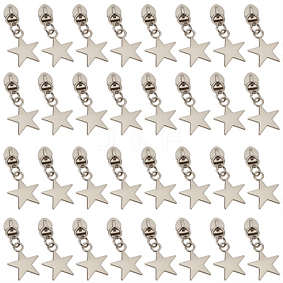 50Pcs Star Iron Zipper Sliders FIND-CY0002-21-1