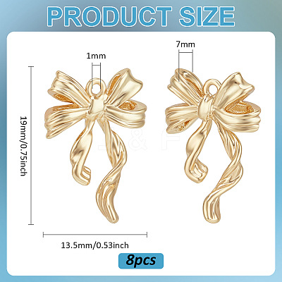 8Pcs Brass Pendants KK-BC0014-43-1