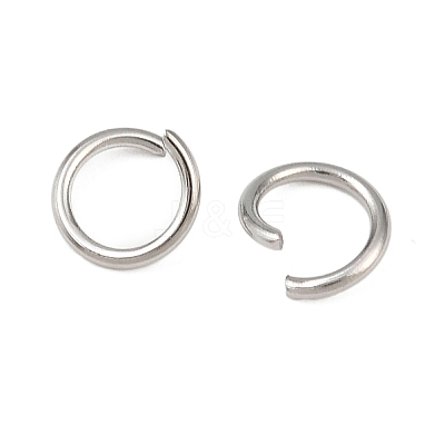 Tarnish Resistant 304 Stainless Steel Open Jump Rings STAS-N015-03-6x.0.8mm-1
