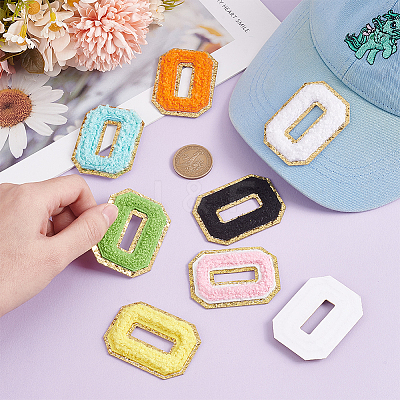 16Pcs 8 Colors Computerized Towel Embroidery Cloth Self Adhesive Patches PATC-PH0001-07A-1