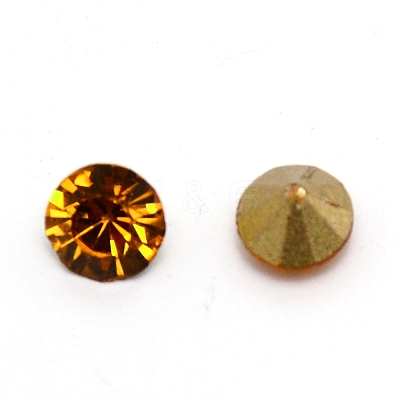 Glass Rhinestone Cabochons RGLA-WH0005-02D-1