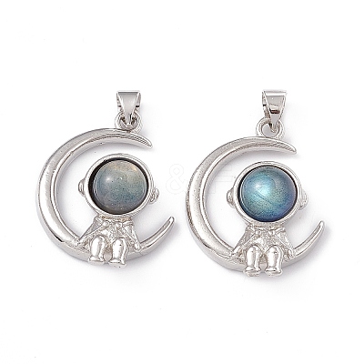 Natural Labradorite Pendants KK-A173-18P-02-1