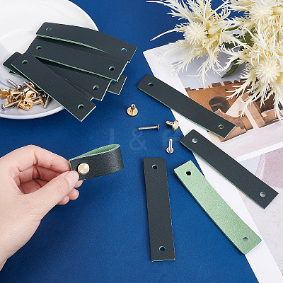 Rectangle Leather Drawer Handles AJEW-WH0251-71B-1